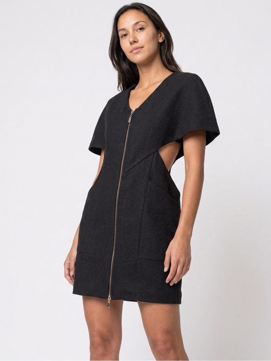 Gracia Dresses & Skirts - Gracia Black Zip-Front Women's dress